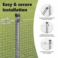 VidaXL Afrasteringspaal zilver 10 x 1,2 m (16 x 16 mm gaas) staal - thumbnail