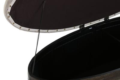 Kruk DKD Home Decor Beige Metaal Polyester Donkerbruin (121 x 44 x 47,5 cm)