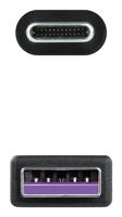 NANOCABLE 10.01.2101-L150 Kabel USB 2.0 3A, type USB-C/M-A/M, Zwart, 1,5 m - thumbnail