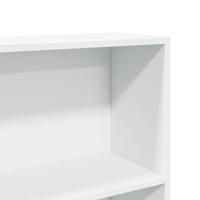 Boekenkast 80x24x143 cm bewerkt hout wit - thumbnail