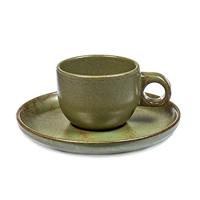SERAX - Surface - Espressokop&schotel 0,10l Camogreen - thumbnail
