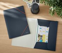 Leitz Cosy elastomap met 3 kleppen, uit karton, ft A4, grijs - thumbnail