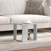 Salontafel 32x32x30 cm bewerkt hout betongrijs - thumbnail