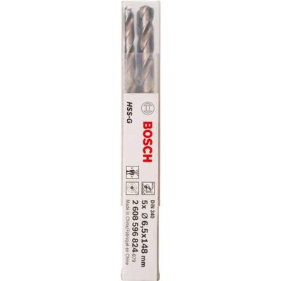 Bosch Accessories 2608596824 HSS Metaal-spiraalboor 6.5 mm Gezamenlijke lengte 139 mm Geslepen DIN 340 Cilinderschacht 5 stuk(s) Bosch Accessories 2608596824 HSS Metaal-spiraalboor 6.5 mm Gezamenlijke lengte 139 mm Geslepen DIN 340 Cilinderschacht 5 stuk(s)
