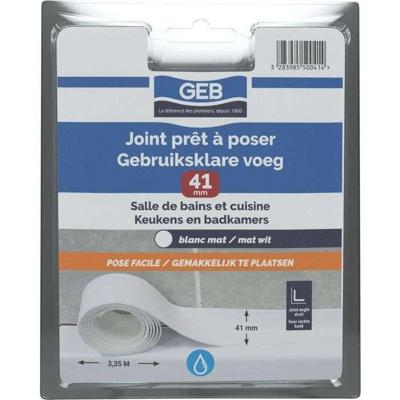 Kant-en-klare voeg - GEB - Breedte 41 mm x 3,35 m - Wit