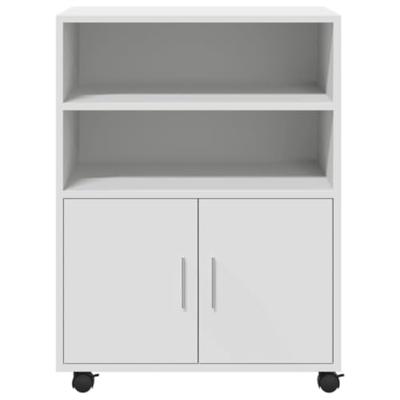 Rolkast 60x48x81 cm bewerkt hout wit Rolkast 60x48x81 cm bewerkt hout wit