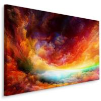 Schilderij - Abstracte Luchten, Multikleur, Premium Print - thumbnail