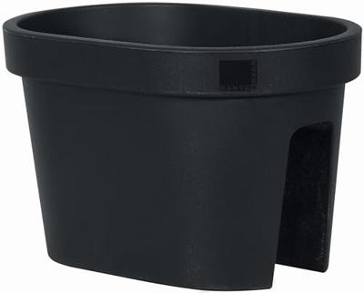 Balkonbak ovaal set 40 cm E&K - antraciet