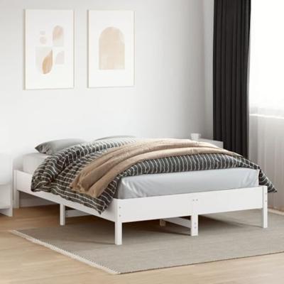 Bedframe zonder matras massief grenenhout wit 160x200 cm Bedframe zonder matras massief grenenhout wit 160x200 cm