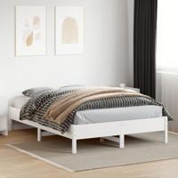 Bedframe massief grenenhout wit 160x200 cm - thumbnail