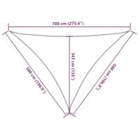 VidaXL Zonnezeil 7x5x5 m 100% polyester oxford zwart - thumbnail