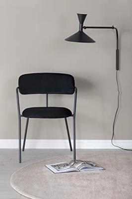 Nohr Eetkamerstoel 'Saverio' Velvet, kleur Zwart