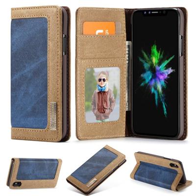 Caseme luxe wallet hoes - iPhone XS Max - blauw Caseme luxe wallet hoes - iPhone XS Max - blauw