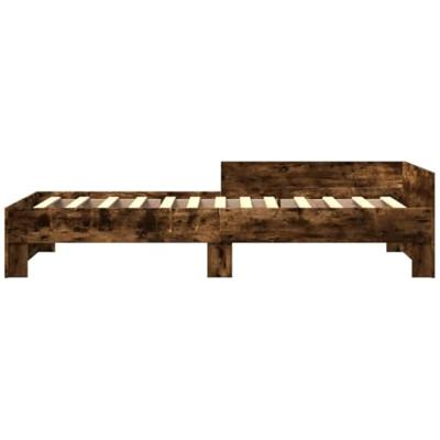 Bedframe zonder matras hout gerookt eikenkleurig 90x190 cm