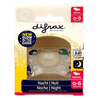 Difrax Fopspeen dental 0-6 maanden glow in the dark 1 Stuks - thumbnail