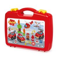 Abrick koffer met brandweerwagens - 40dlg. - thumbnail