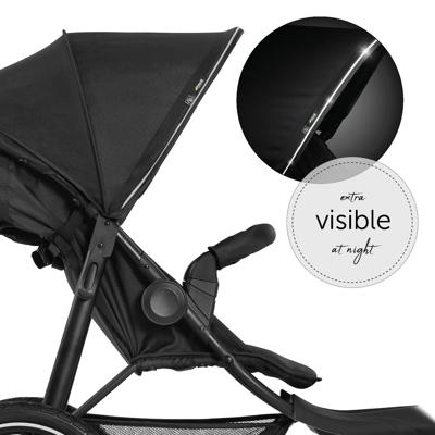 HAUCK - All-terrain kinderwagen - RUNNER 2 - 3 wielen - opvouwbaar met één hand - Zwart HAUCK - All-terrain kinderwagen - RUNNER 2 - 3 wielen - opvouwbaar met één hand - Zwart