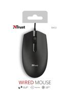 Trust BASI WIRED MOUSE Muis Zwart - thumbnail