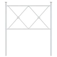 Hoofdbord 80 cm metaal wit - thumbnail