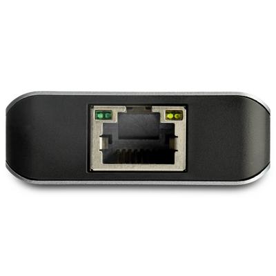 StarTech.com 3 Port USB-C Hub met Gigabit Ethernet RJ45 GbE Port - 2x USB-A, 1x USB-C - SuperSpeed 10Gbps USB 3.1/3.2 Gen 2 Type C Adapter Hub - USB Bus Powered - Aluminum - Compatibel met TB3