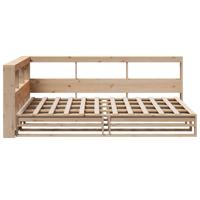 Bed met boekenkast zonder matras massief grenenhout 135x190 cm - thumbnail