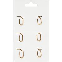Creativ Company Clips, hart, afm 30x20 mm, goud, 6 stuk/ 1 doos - thumbnail