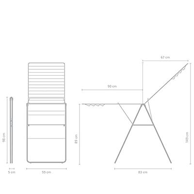 Brabantia hangon droogrek 25 meter white - thumbnail