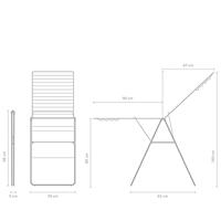 Brabantia hangon droogrek 25m matt zwart - thumbnail