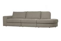 vtwonen 2,5-zits Bank 'Family' Ronding Rechts, Woven, kleur Warm Grijs - thumbnail