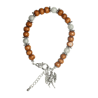 Edelsteen Armband Aquamarijn Engelen Armband - Michaël - thumbnail