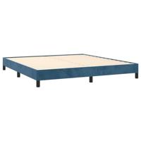 Bedframe fluweel donkerblauw 180x200 cm - thumbnail