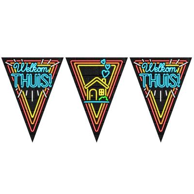 Neon Vlaggenlijn Welkom Thuis (10m)