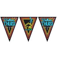 Neon Vlaggenlijn Welkom Thuis (10m) - thumbnail