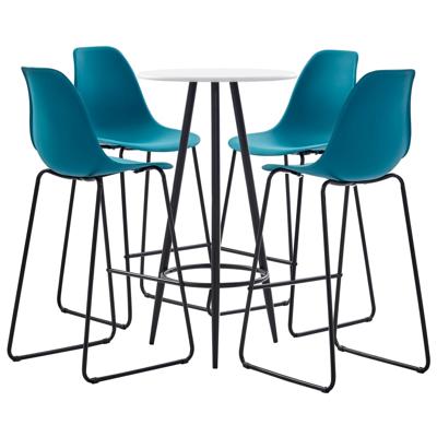 vidaXL 5-delige Barset kunststof turquoise