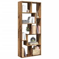 Kamerscherm / boekenkast 67x25x161,5 cm hout oud houtkleur - thumbnail