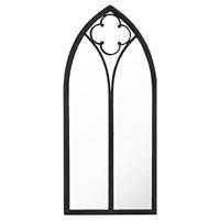 Tuinspiegel 100x45 cm ijzer zwart - thumbnail