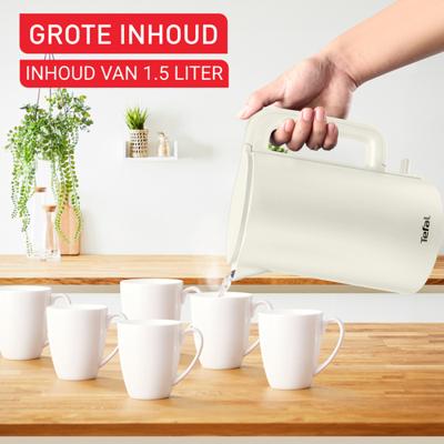 Tefal KO140A Waterkoker 1.5L 1500 Watt Wit Tefal KO140A Waterkoker 1.5L 1500 Watt Wit