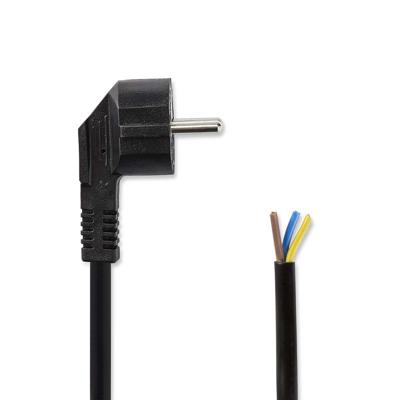 Stroomkabel | Schuko Plug - Open Kabeleinde | 3,00 m | Zwart