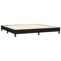 Boxspring met matras stof zwart 200x200 cm - thumbnail