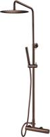 Opbouw Regendoucheset Qisani Flow Thermostatisch Geborsteld Copper - thumbnail