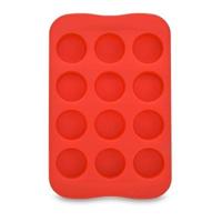 Siliconen chocolade mal lade creatieve geometrie gevormde Ice Cube cake decoratie schimmel vorm: ronde (rood) - thumbnail