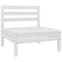 4-delige Loungeset massief grenenhout wit - thumbnail