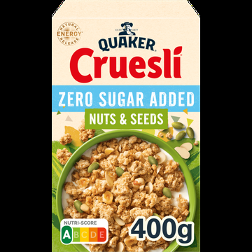 Quaker Cruesli Zero Sugar Added Nuts & Seeds 400 g bij Jumbo Quaker Cruesli Zero Sugar Added Nuts & Seeds 400 g bij Jumbo