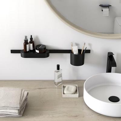 Wandelement HansGrohe WallStoris 70 cm Mat Zwart Wandelement HansGrohe WallStoris 70 cm Mat Zwart