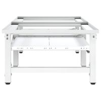 Wasmachine- en drogerverhoger met uittrekbare schappen wit - thumbnail