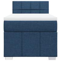 Boxspring met matras stof blauw 100x200 cm - thumbnail