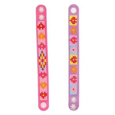 Grafix Diamond painting armbanden roze, 2st.