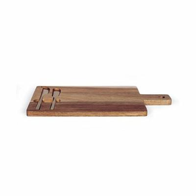 Kaasplank - LIVOO - MEC138 - FSC acaciahout - 38 x 20 cm - 2 magnetische messen