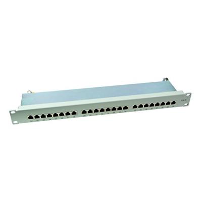 LogiLink NP0040 24 poorten Netwerkpatchpaneel 483 mm (19) CAT 6 1 HE Grijs Ingericht