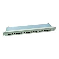 LogiLink NP0040 24 poorten Netwerkpatchpaneel 483 mm (19) CAT 6 1 HE Grijs Ingericht - thumbnail